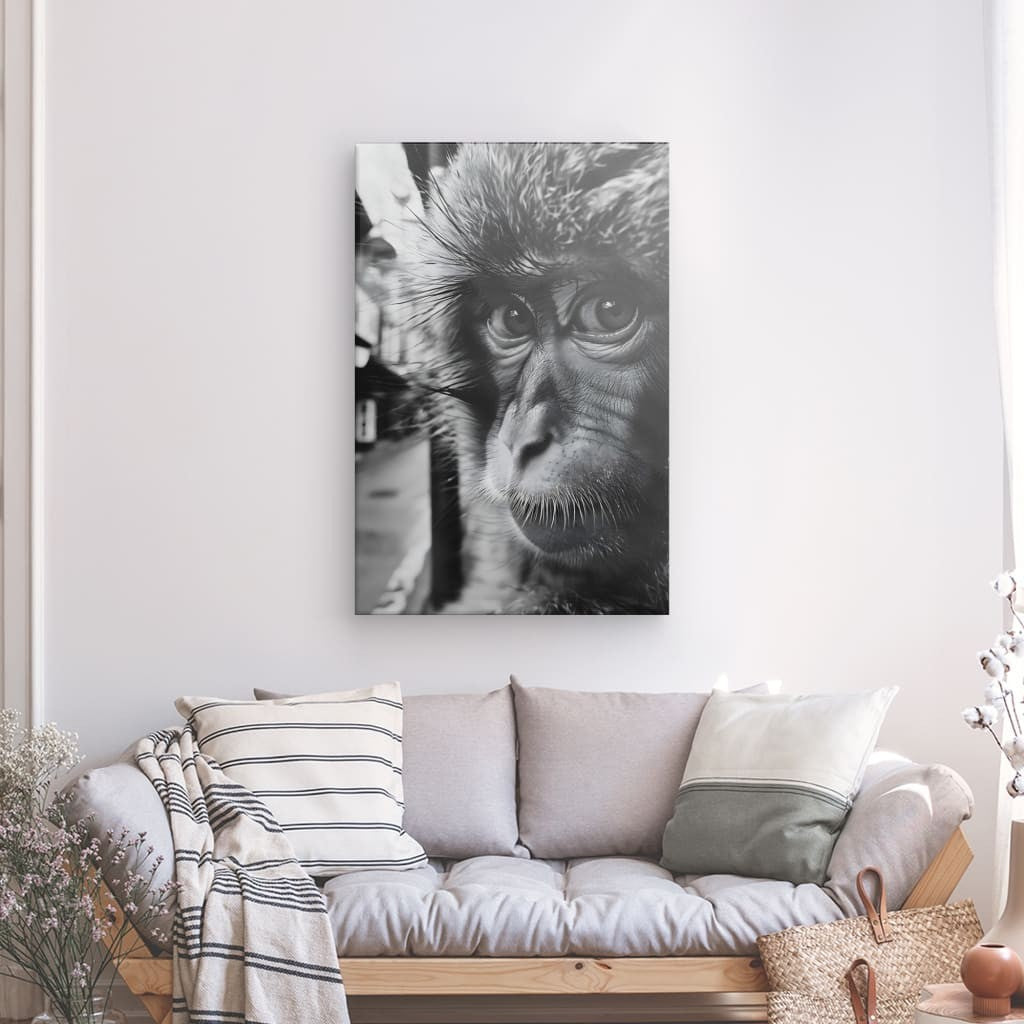 Tableau Singe Monochrome