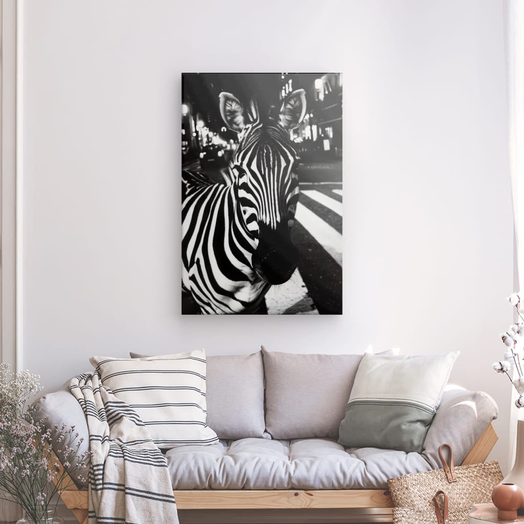 Toile Zèbre Noir et Blanc
