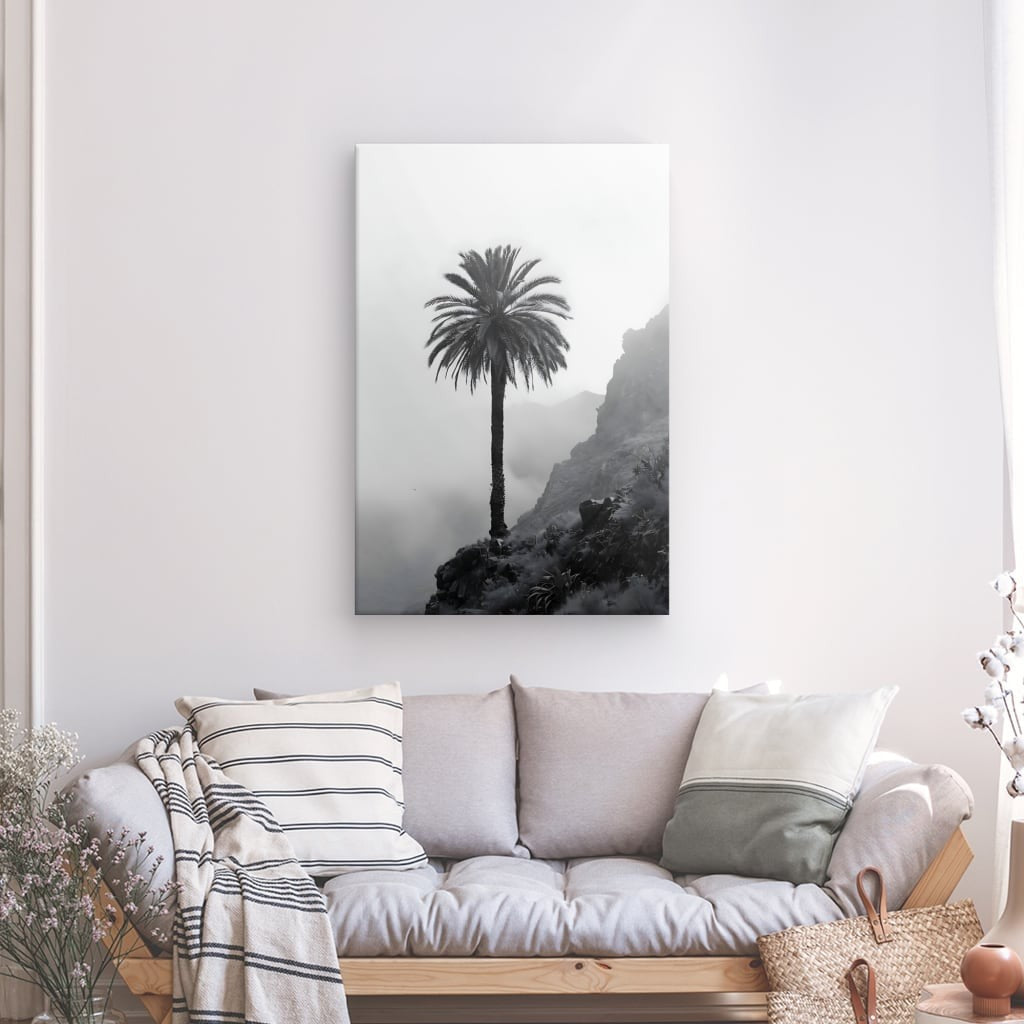 Tableau Palmier Monochrome