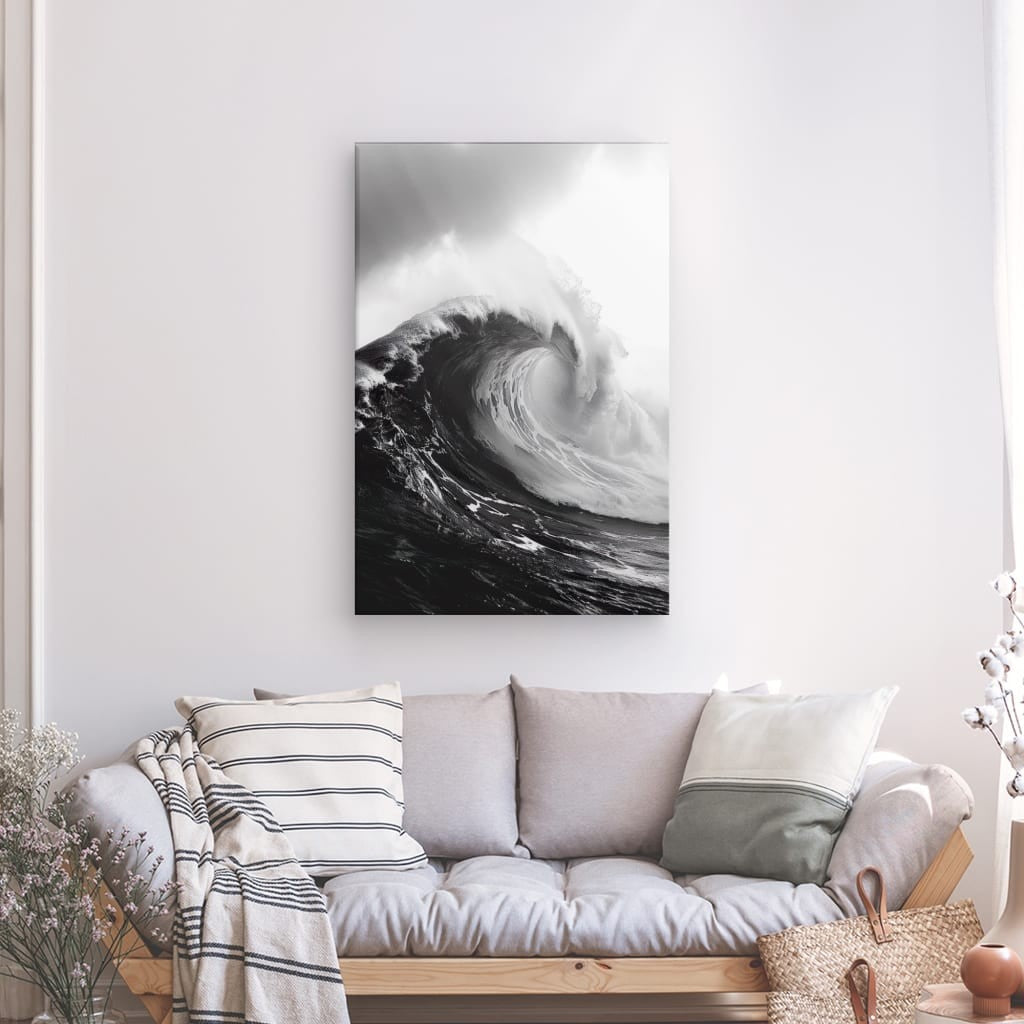 Tableau Vague Noir et Blanc