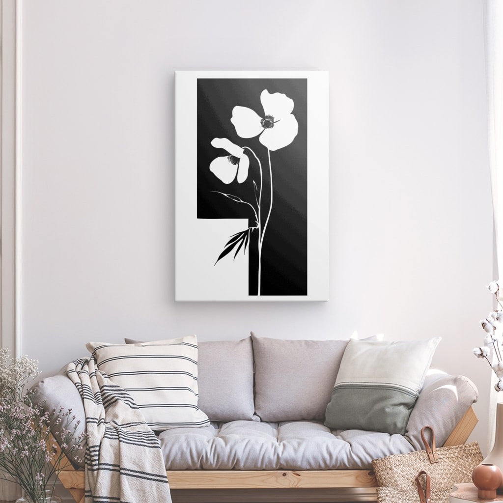 Tableau Fleur Monochrome