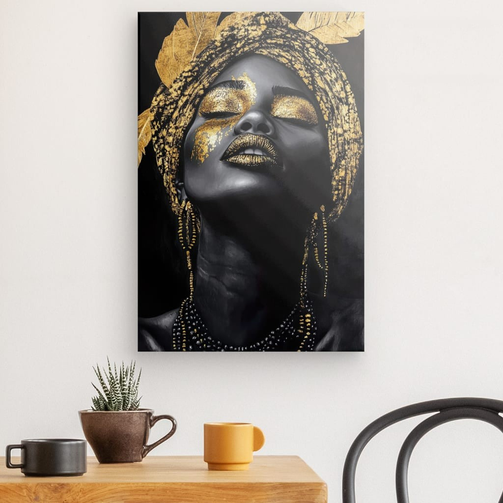 Tableau Reine d'Or Portrait Africain