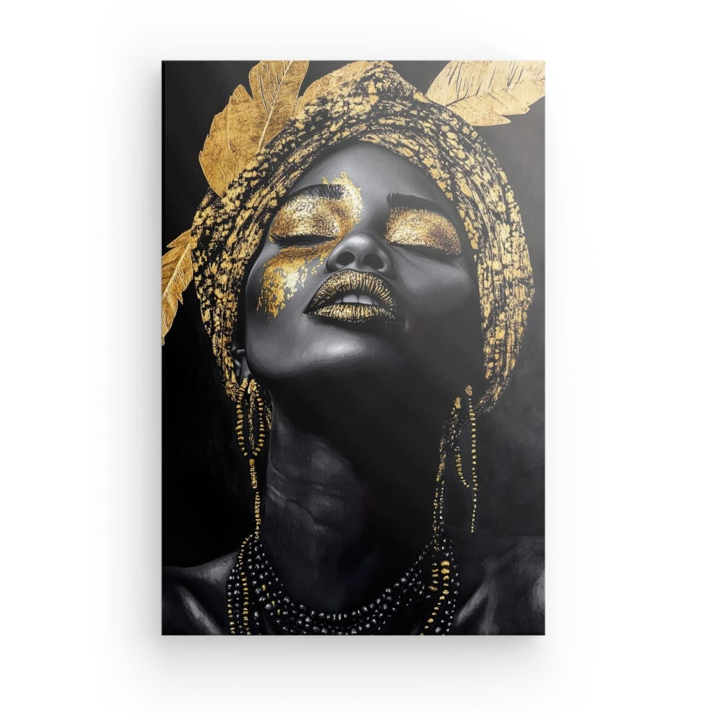 Tableau Reine d'Or Portrait Africain
