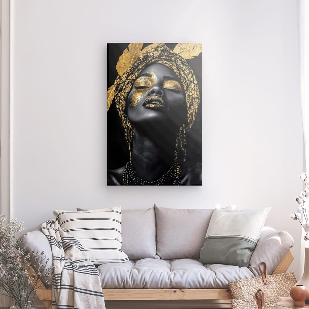 Tableau Reine d'Or Portrait Africain