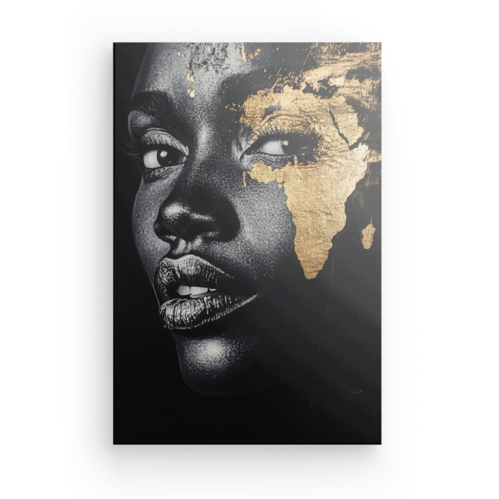 Tableau Femme Afrique Portrait Or