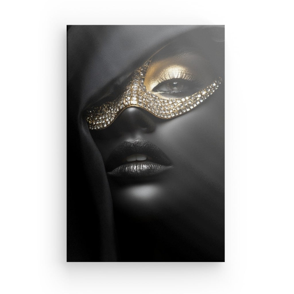 Tableau Masque Diamants et Or
