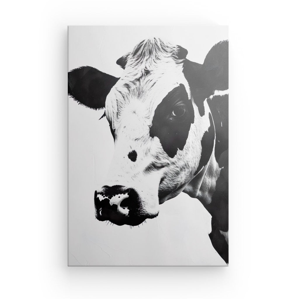 Tableau Vache Noir et Blanc