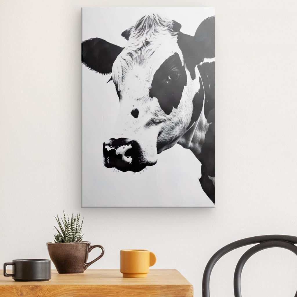 Tableau Vache monochrome